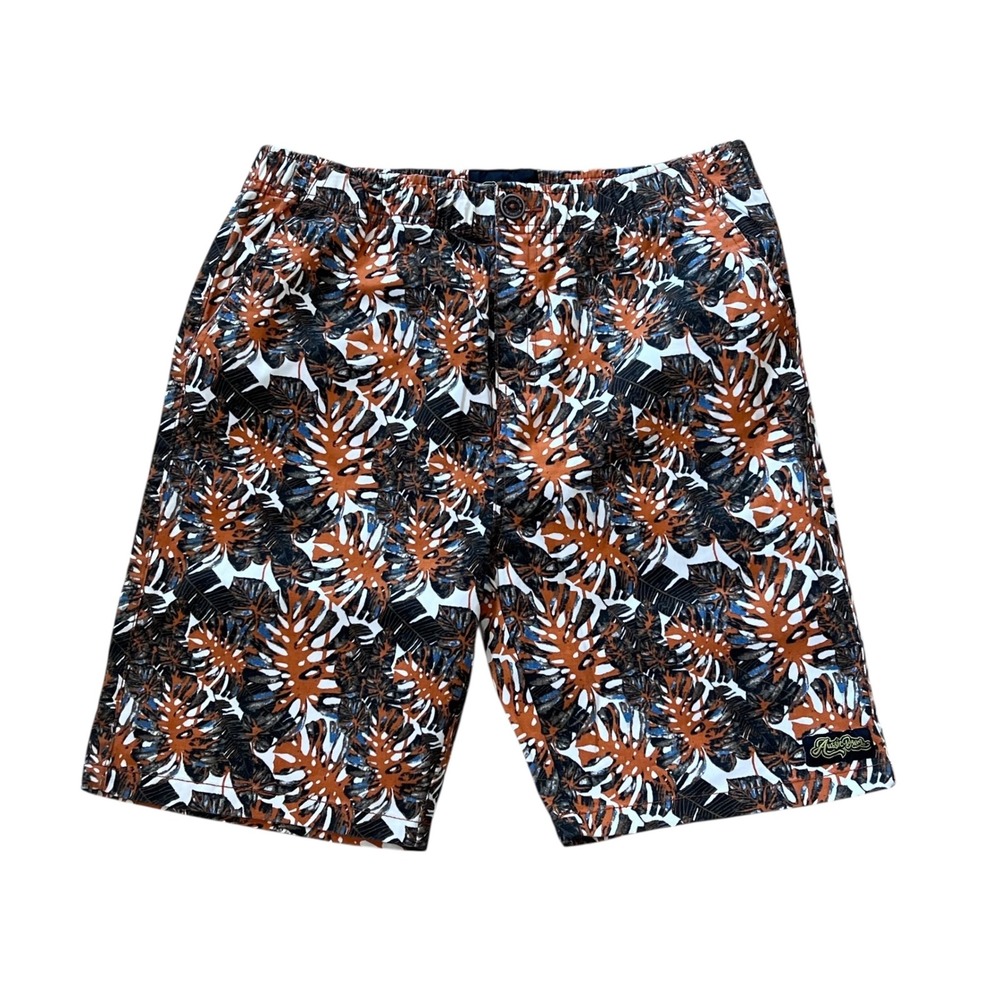 AussieBum Townie Shorts Brown Leaf Pattern‎ Cotton Casual Medium
